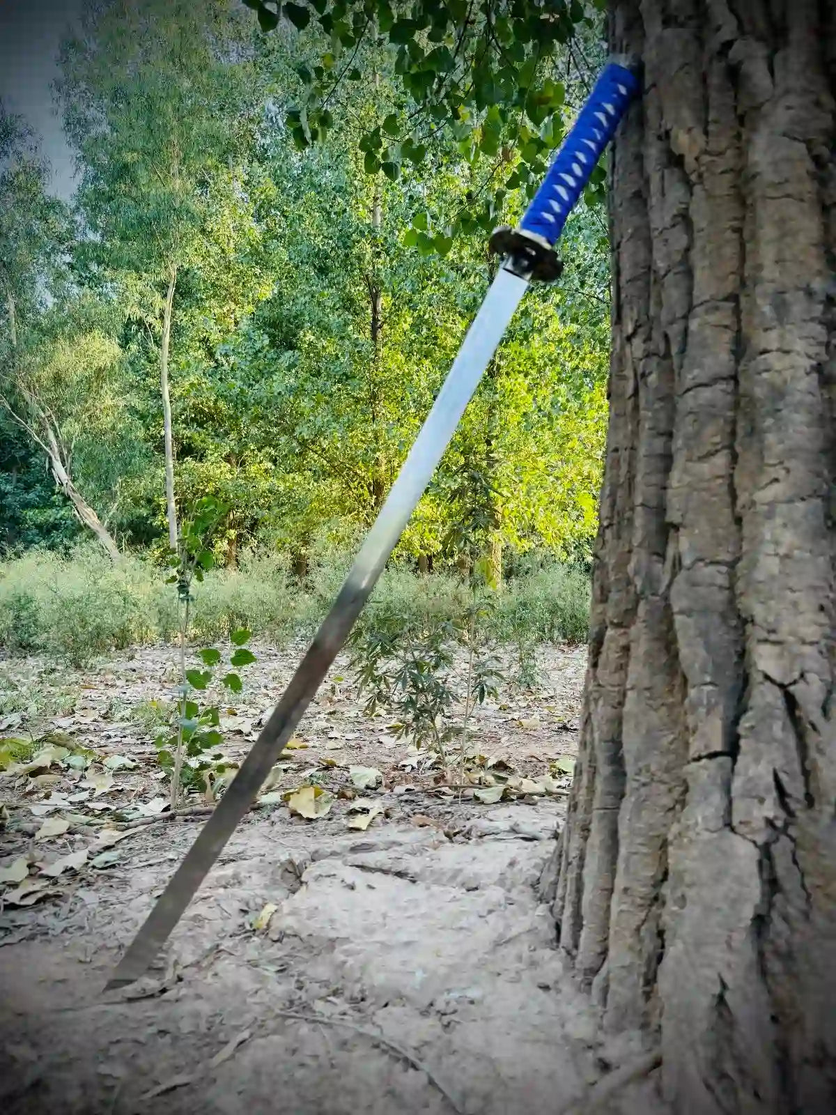 Silver Blade  Purple Handel Japanese Katana