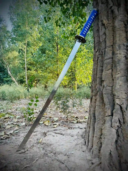Silver Blade  Purple Handel Japanese Katana