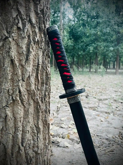Black & Red Ring Handel High Quality Katana