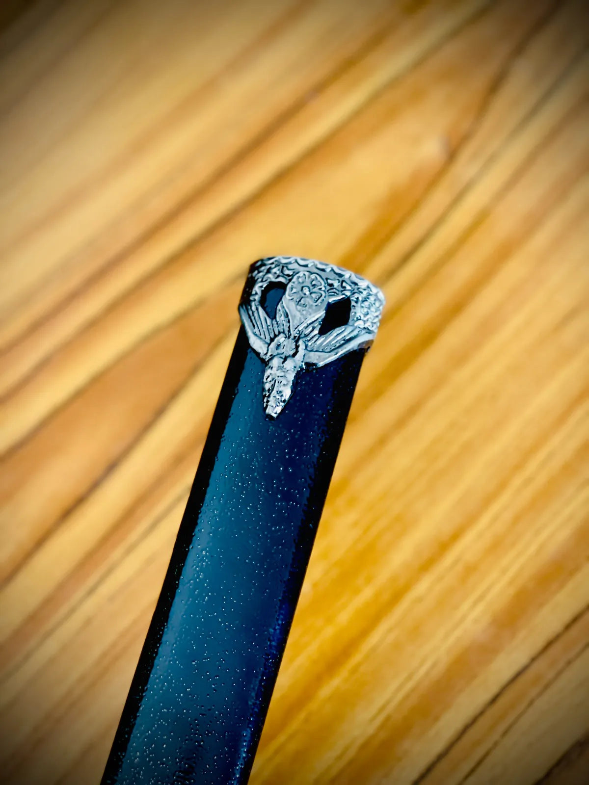 Black & Red Ring Handel  |Silver High Quality Katana |