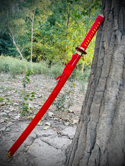 Full Red Japanese Katana Sword