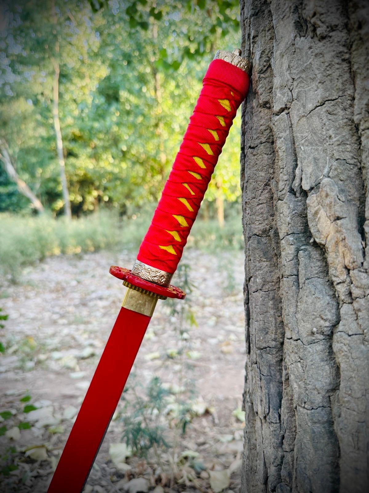 Full Red Japanese Katana Sword