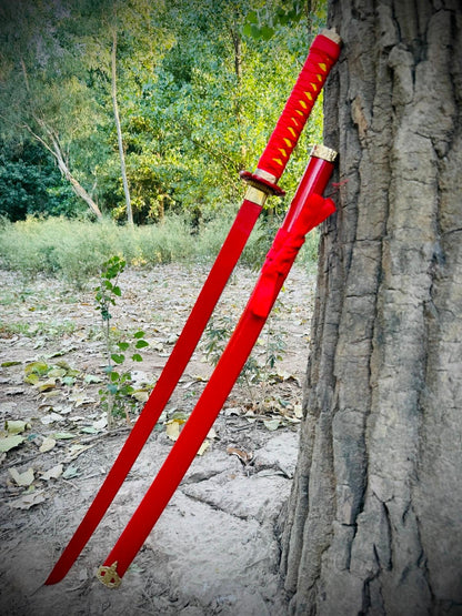 Full Red Japanese Katana Sword