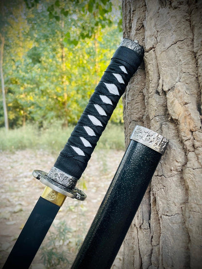 Real Black High Quality Katana Powder Coated