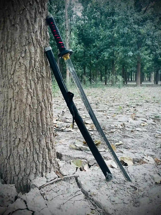 Black & Red Ring Handel High Quality Pattern Katana