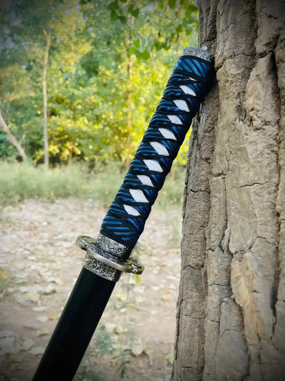 High Quality Japanese Katana Sword | Full Size | White Purple